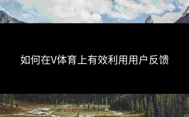 如何在V体育上有效利用用户反馈